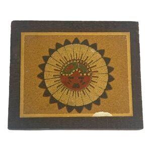 The Great God Spirit Vtg Native American Wall Art Sand Painting Albuquerque NM